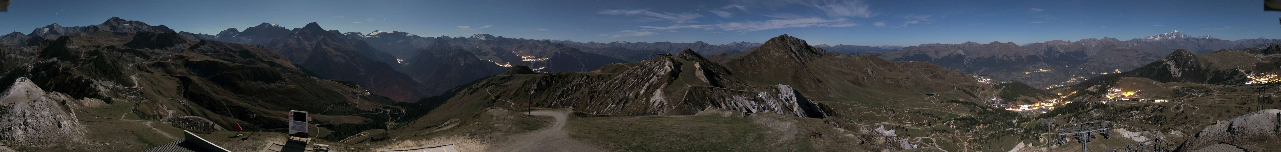 La Plagne Grande Rochette snow cam captured at 25 September 2026 at 11:42 pm GMT+2