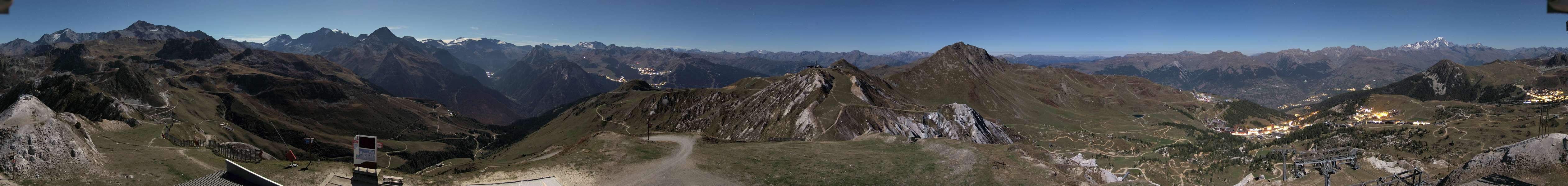 La Plagne Grande Rochette snow cam captured at 26 September 2026 at 11:54 pm GMT+2