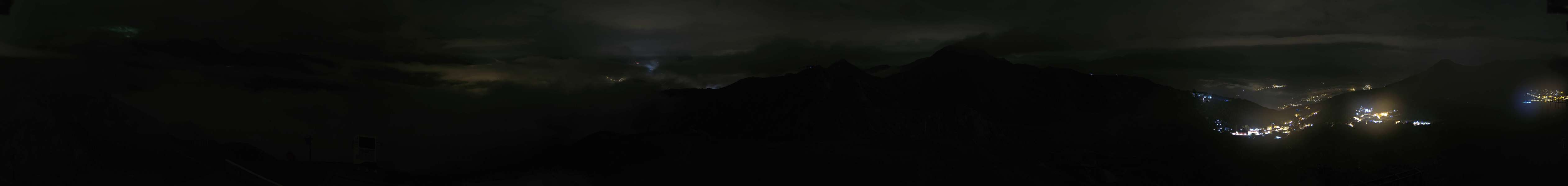 La Plagne Grande Rochette snow cam captured at 2 October 2026 at 11:36 pm GMT+2