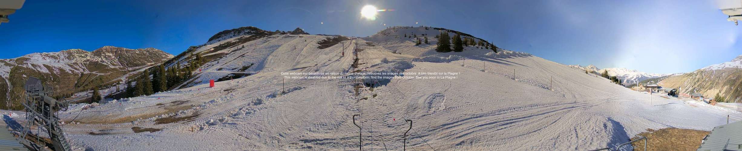 La Plagne La Rossa snow cam captured at 13 September 2026 at 9:09 am GMT+2