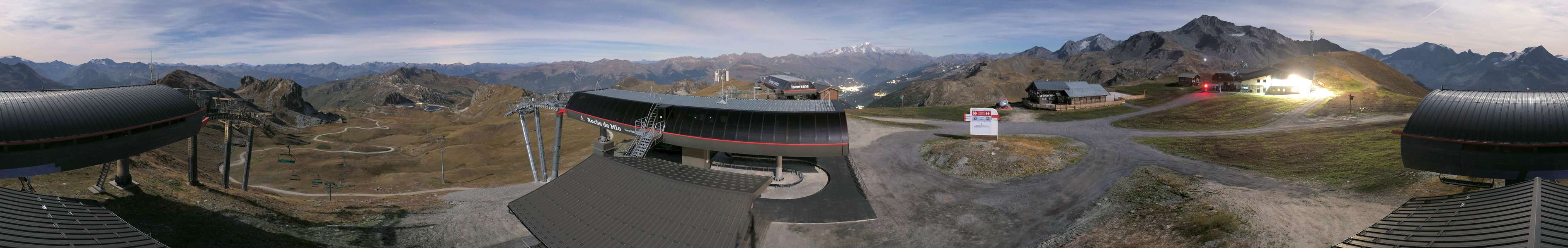 La Plagne Roche de Mio snow cam captured at 24 September 2026 at 11:30 pm GMT+2