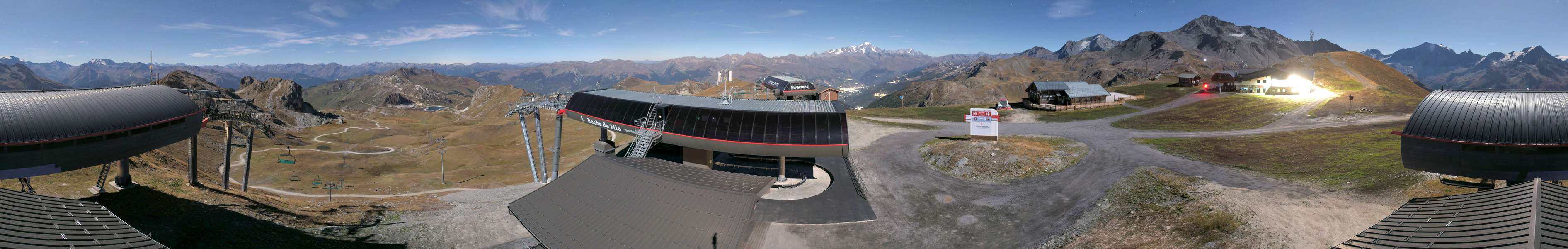 La Plagne Roche de Mio snow cam captured at 25 September 2026 at 11:53 pm GMT+2