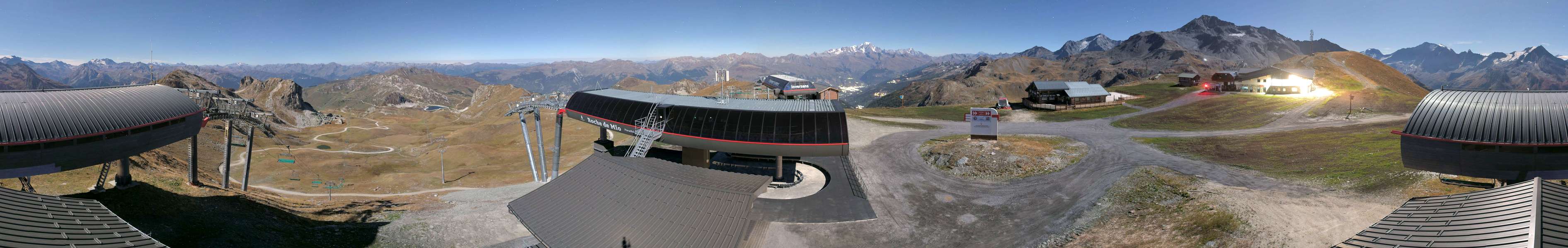 La Plagne Roche de Mio snow cam captured at 26 September 2026 at 11:43 pm GMT+2