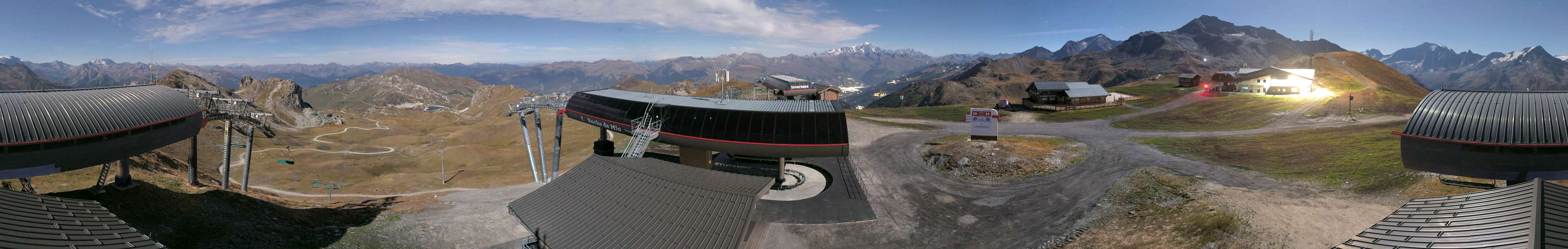 La Plagne Roche de Mio snow cam captured at 27 September 2026 at 11:29 pm GMT+2