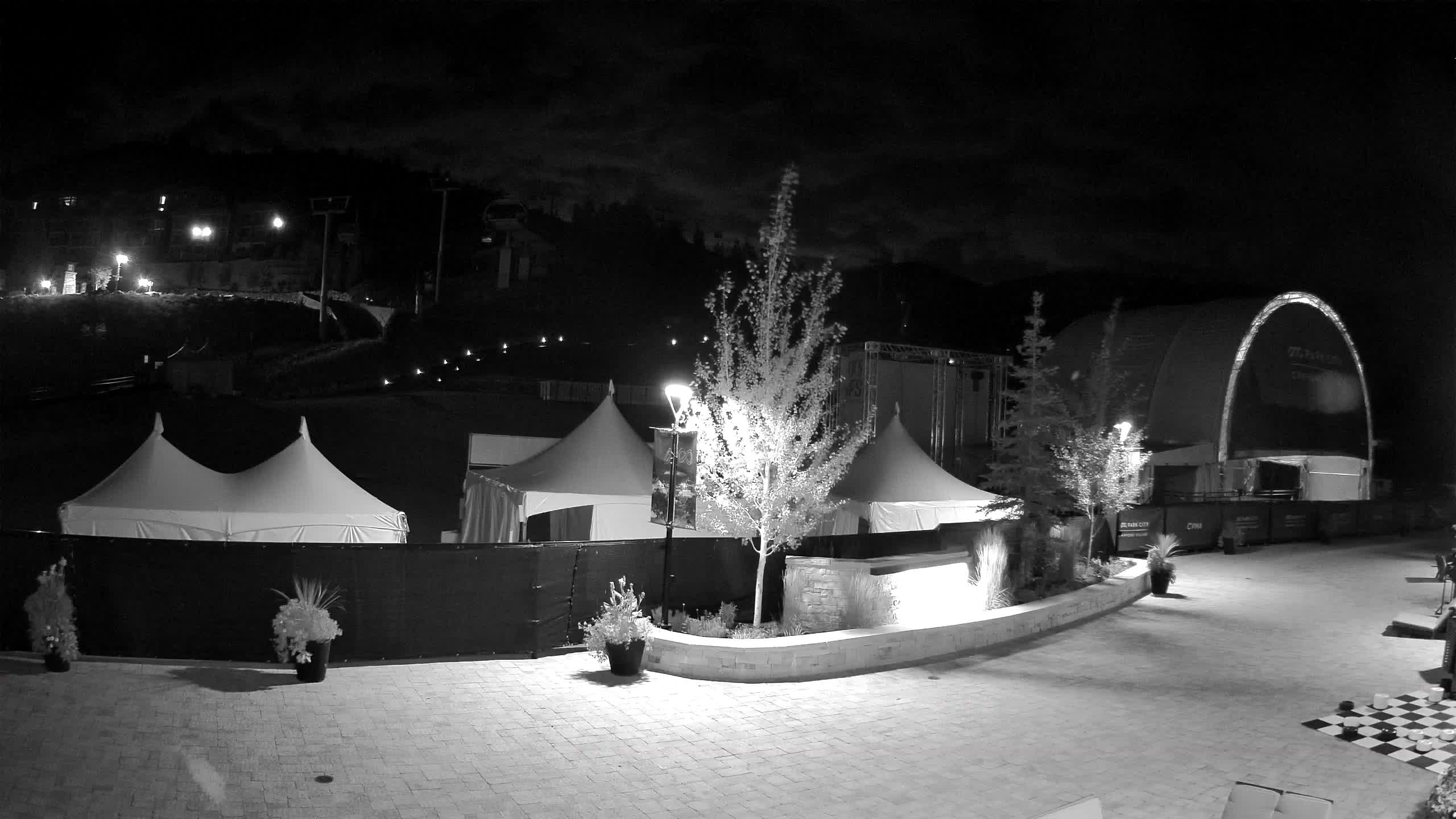 Park City Canyons Village Ski Beach snow cam captured at 13 September 2026 at 11:55 pm GMT-6