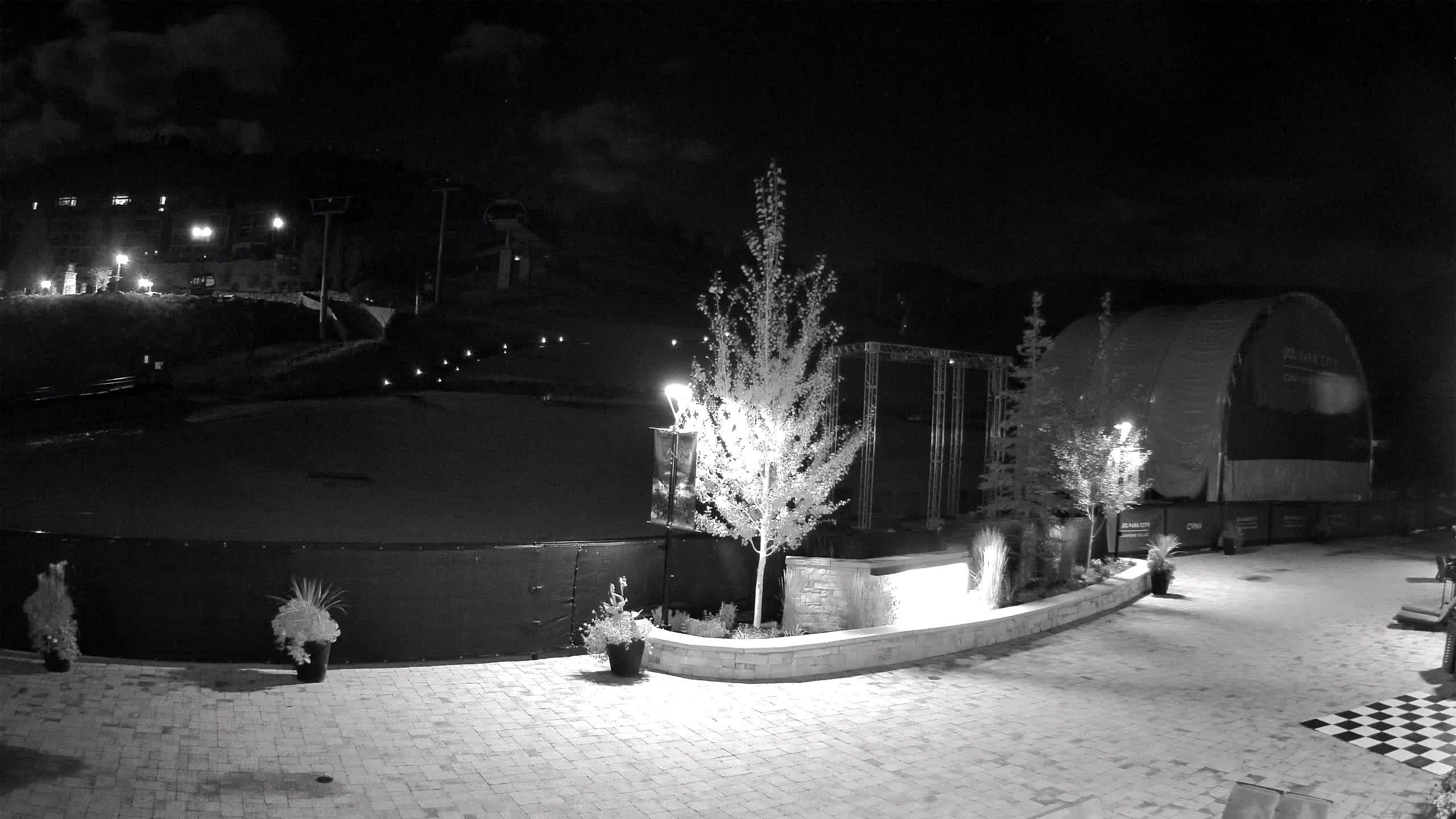 Park City Canyons Village Ski Beach snow cam captured at 22 September 2026 at 11:55 pm GMT-6