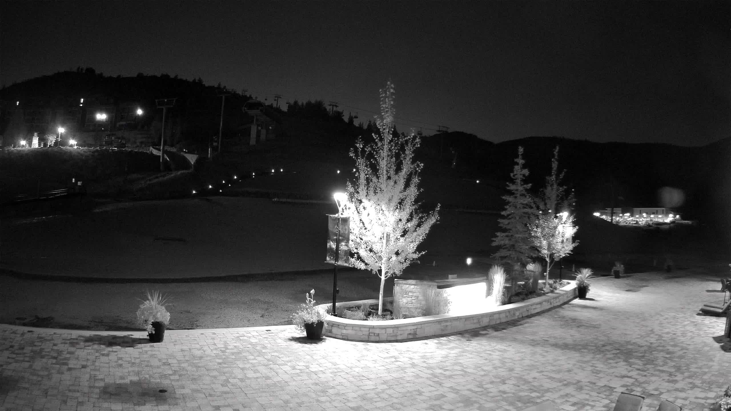 Park City Canyons Village Ski Beach snow cam captured at 28 September 2026 at 11:59 pm GMT-6