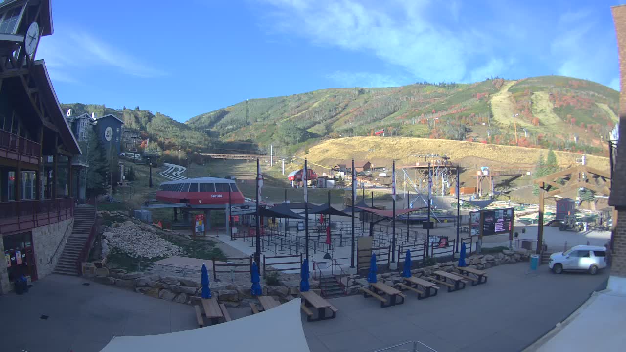 Park City Mountain Village snow cam captured at 15 September 2026 at 8:28 am GMT-6