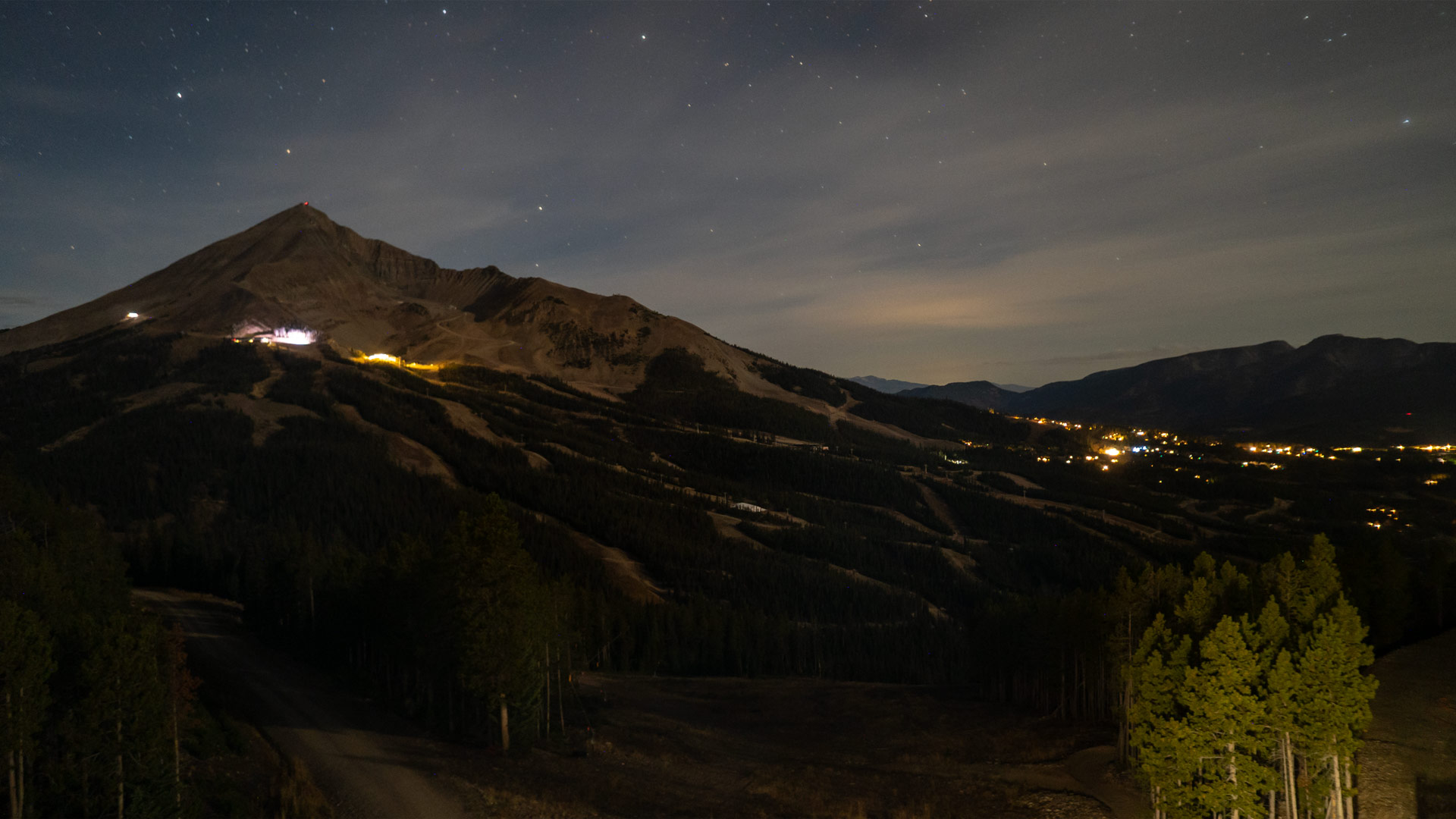 Big Sky Andesite Camera snow cam captured at 1 October 2026 at 11:57 pm GMT-6