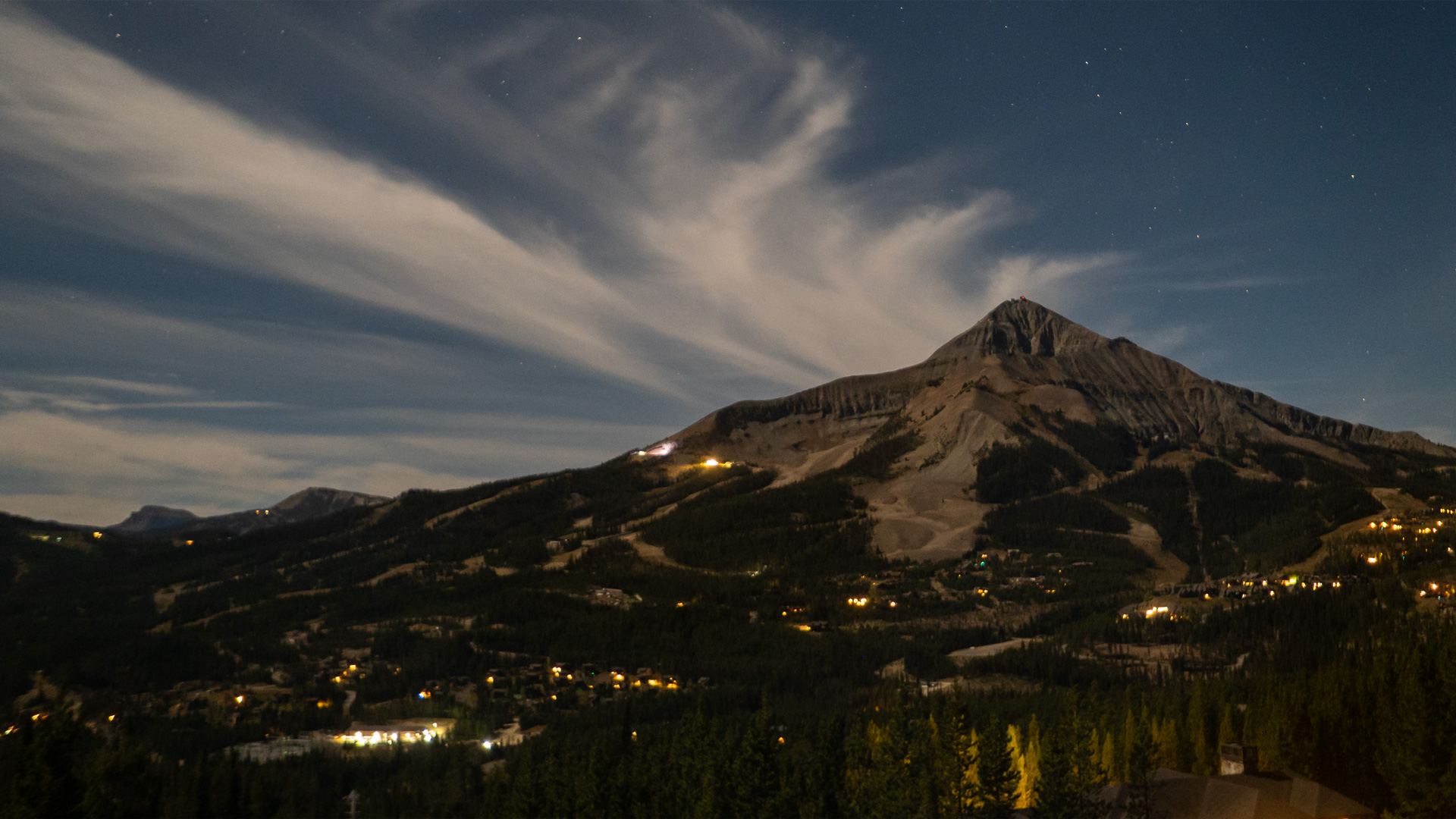 Big Sky Cascade Camera snow cam captured at 26 September 2026 at 11:58 pm GMT-6
