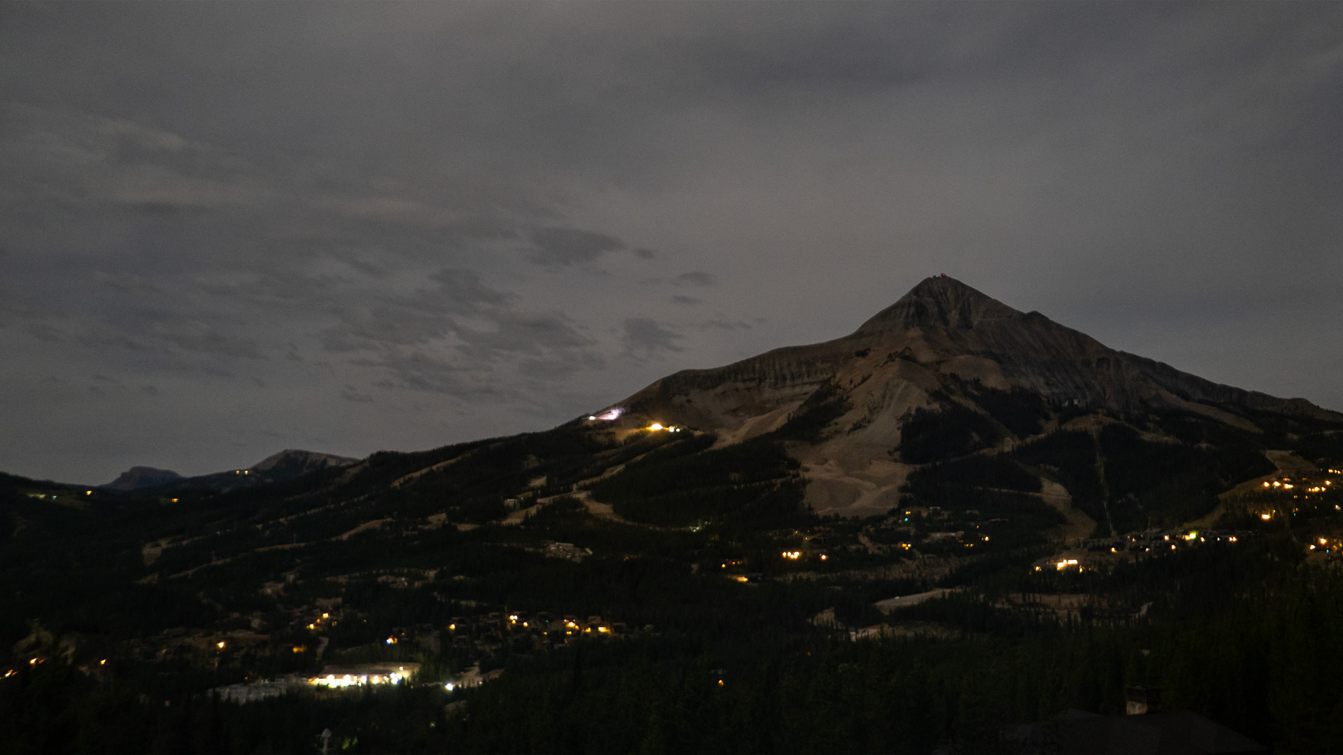 Big Sky Cascade Camera snow cam captured at 27 September 2026 at 11:39 pm GMT-6