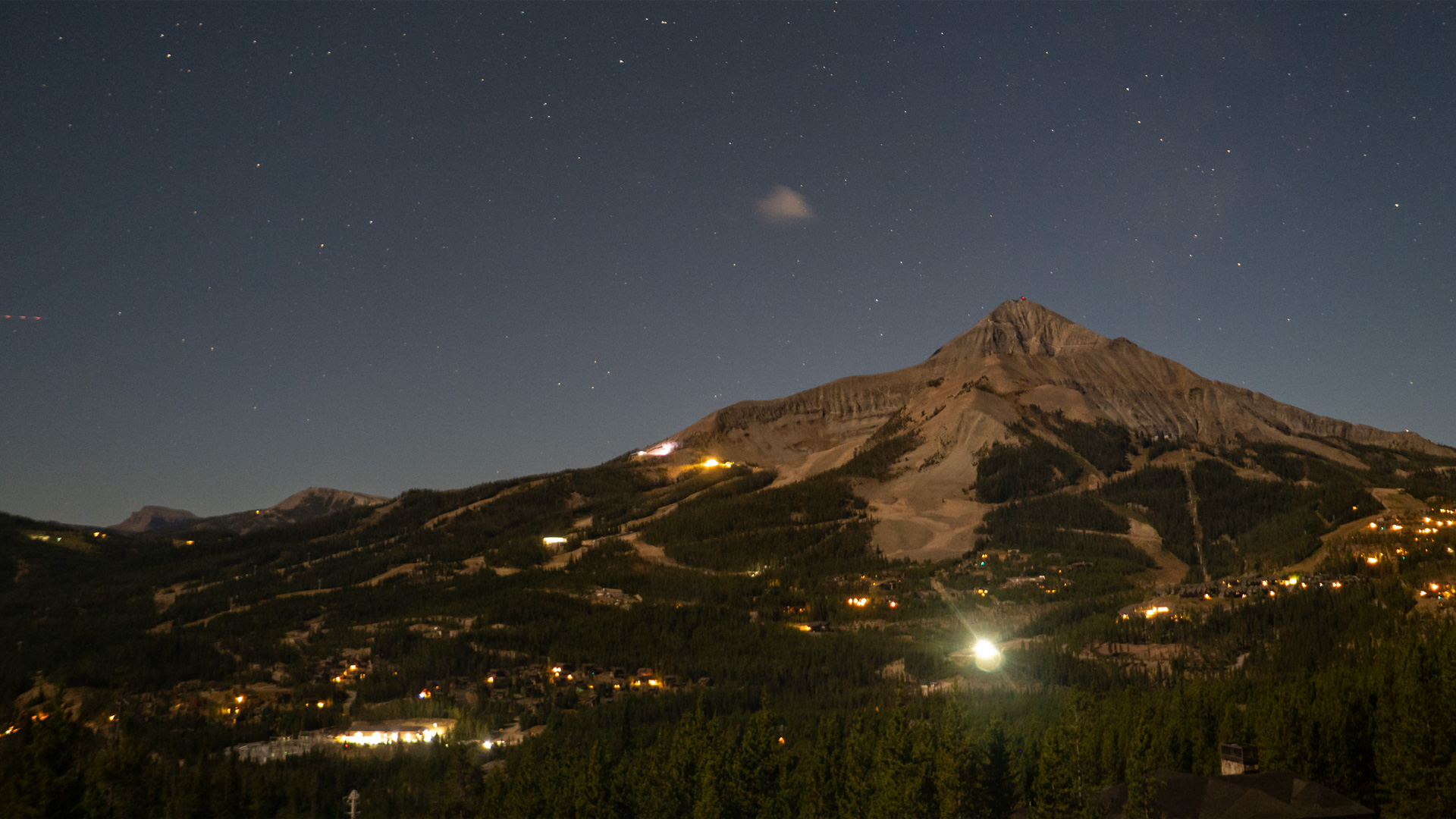 Big Sky Cascade Camera snow cam captured at 28 September 2026 at 11:55 pm GMT-6