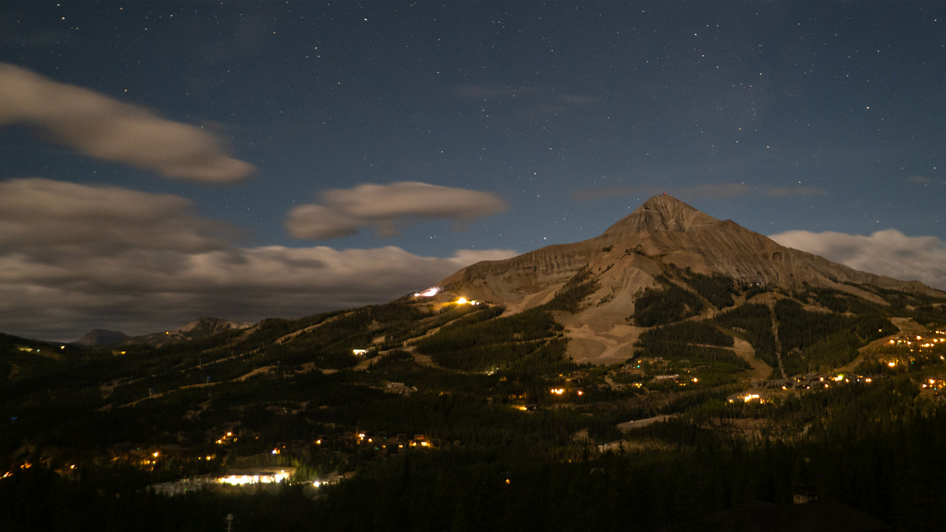 Big Sky Cascade Camera snow cam captured at 29 September 2026 at 11:38 pm GMT-6