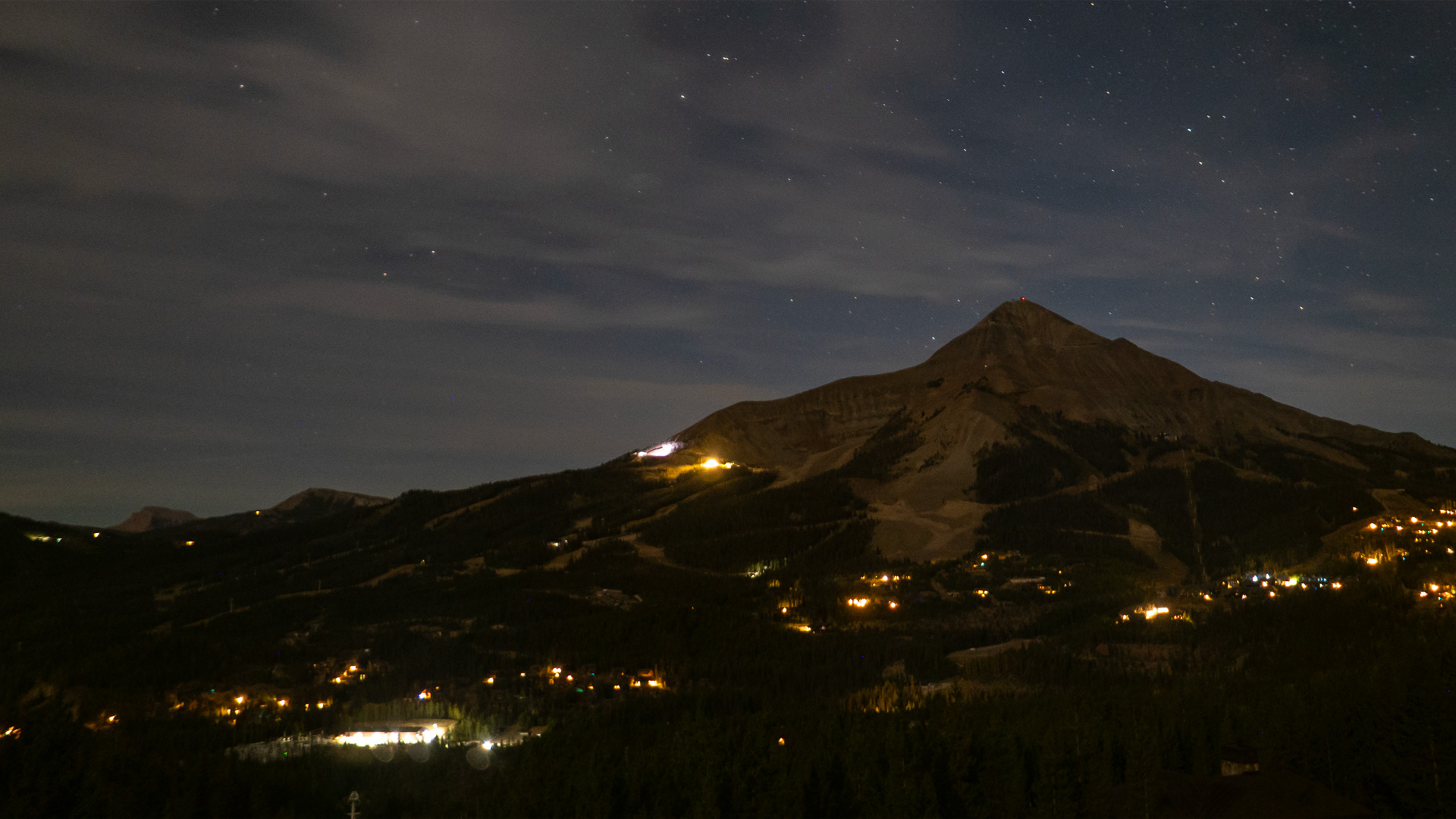 Big Sky Cascade Camera snow cam captured at 1 October 2026 at 11:57 pm GMT-6