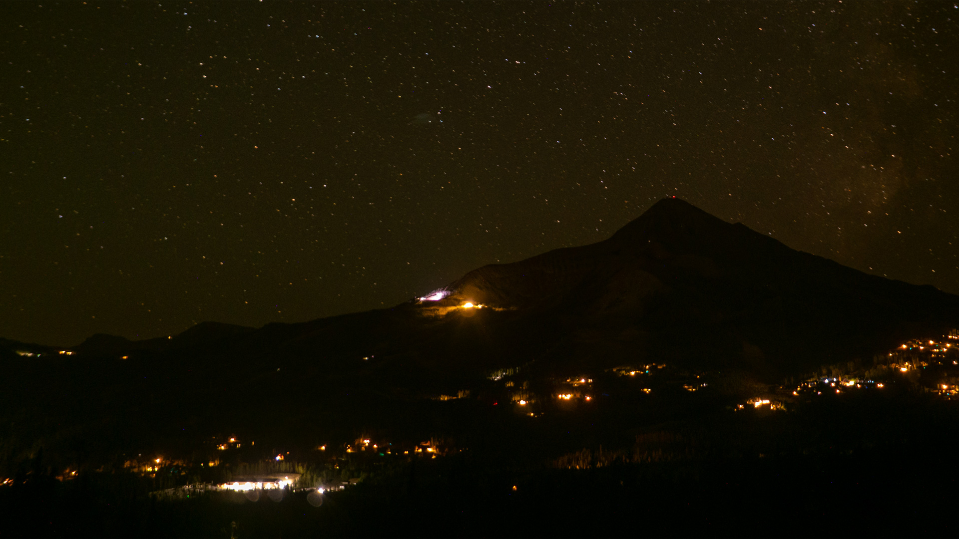 Big Sky Cascade Camera snow cam captured at 4 October 2026 at 11:56 pm GMT-6