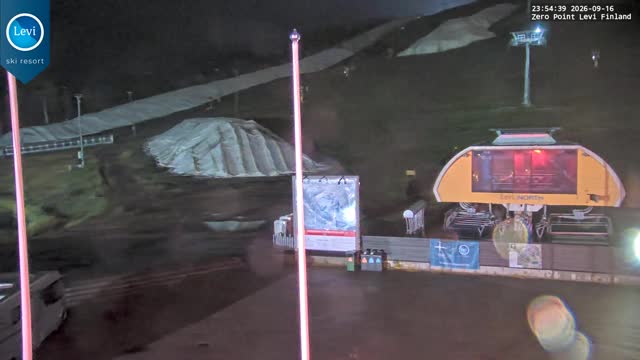 Levi Zero Point snow cam captured at 16 September 2026 at 11:55 pm GMT+3