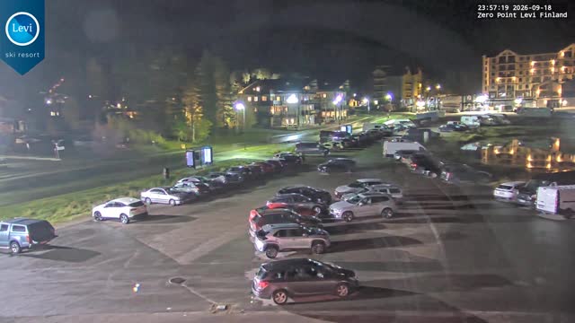 Levi Zero Point snow cam captured at 18 September 2026 at 11:57 pm GMT+3