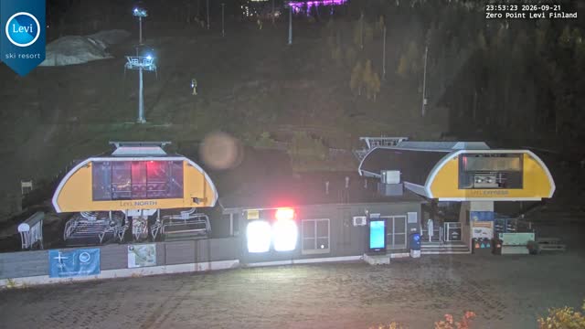 Levi Zero Point snow cam captured at 21 September 2026 at 11:53 pm GMT+3