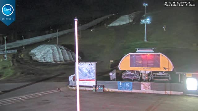 Levi Zero Point snow cam captured at 22 September 2026 at 11:53 pm GMT+3