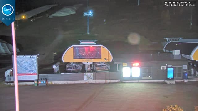 Levi Zero Point snow cam captured at 23 September 2026 at 11:54 pm GMT+3