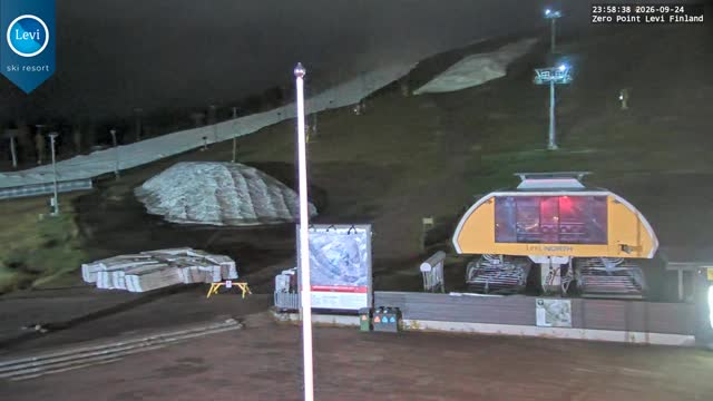 Levi Zero Point snow cam captured at 24 September 2026 at 11:59 pm GMT+3
