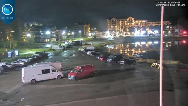 Levi Zero Point snow cam captured at 25 September 2026 at 11:49 pm GMT+3