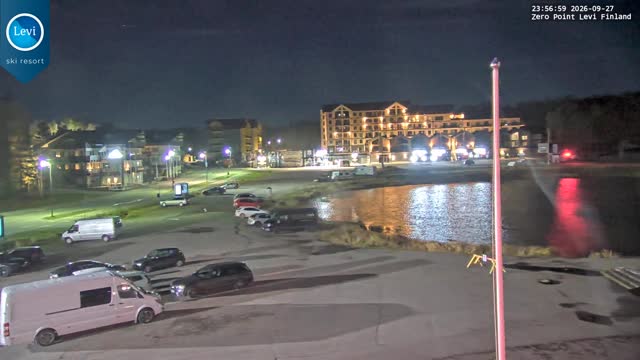 Levi Zero Point snow cam captured at 27 September 2026 at 11:57 pm GMT+3