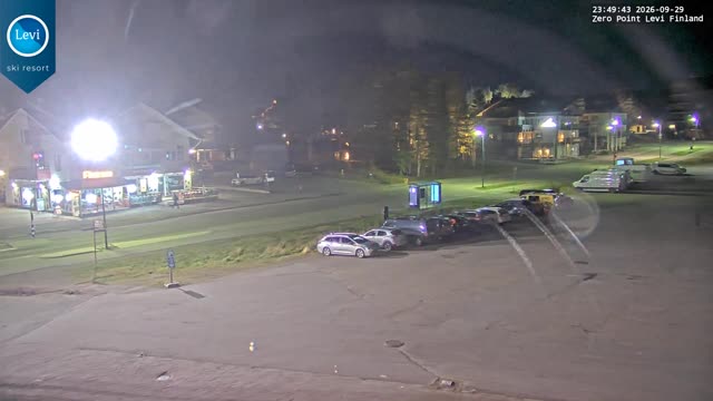 Levi Zero Point snow cam captured at 29 September 2026 at 11:50 pm GMT+3