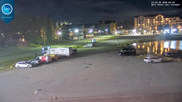 Levi Zero Point snow cam captured at 30 September 2026 at 11:42 pm GMT+3