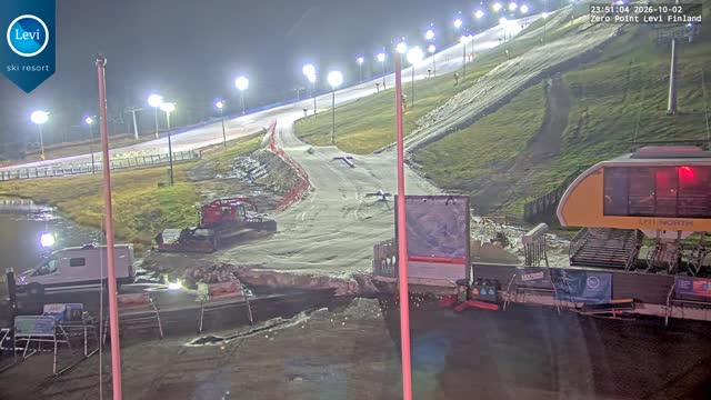 Levi Zero Point snow cam captured at 2 October 2026 at 11:51 pm GMT+3