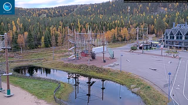 Levi Activity Park snow cam captured at 15 September 2026 at 7:16 pm GMT+3