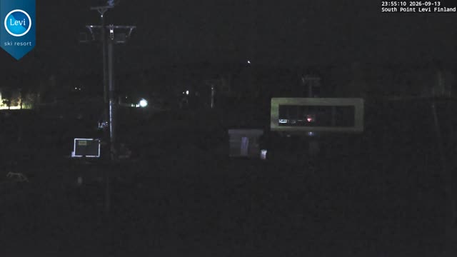 Levi South Point snow cam captured at 13 September 2026 at 11:55 pm GMT+3