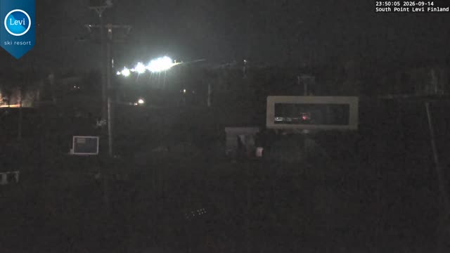 Levi South Point snow cam captured at 14 September 2026 at 11:50 pm GMT+3
