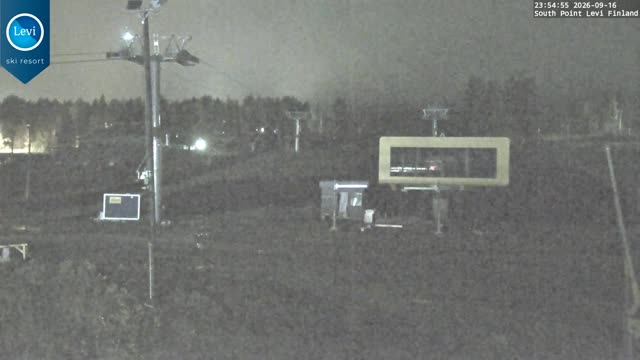 Levi South Point snow cam captured at 16 September 2026 at 11:54 pm GMT+3