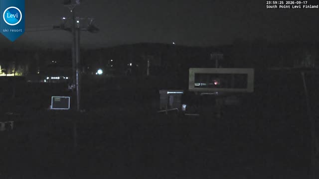Levi South Point snow cam captured at 17 September 2026 at 11:59 pm GMT+3