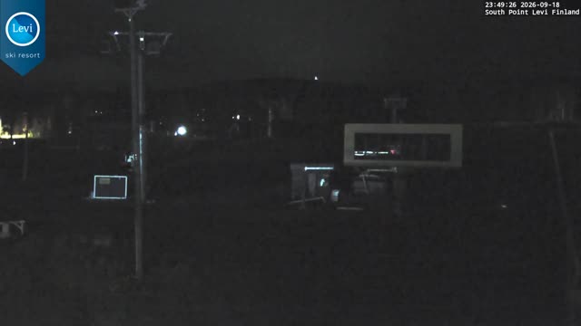 Levi South Point snow cam captured at 18 September 2026 at 11:49 pm GMT+3