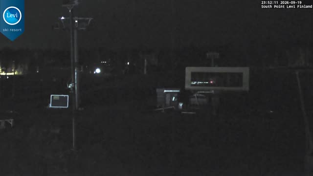 Levi South Point snow cam captured at 19 September 2026 at 11:52 pm GMT+3