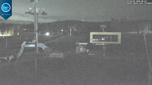 Levi South Point snow cam captured at 23 September 2026 at 11:54 pm GMT+3