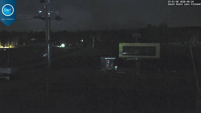 Levi South Point snow cam captured at 24 September 2026 at 11:51 pm GMT+3