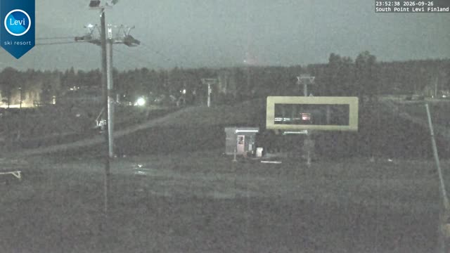 Levi South Point snow cam captured at 26 September 2026 at 11:52 pm GMT+3