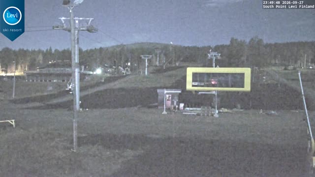 Levi South Point snow cam captured at 27 September 2026 at 11:50 pm GMT+3
