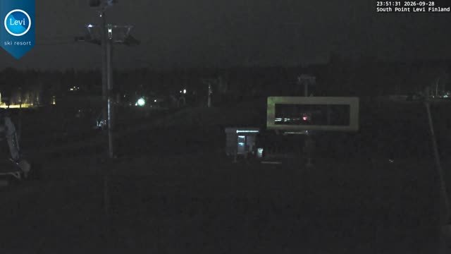 Levi South Point snow cam captured at 28 September 2026 at 11:51 pm GMT+3