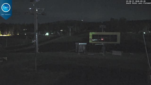 Levi South Point snow cam captured at 29 September 2026 at 11:58 pm GMT+3
