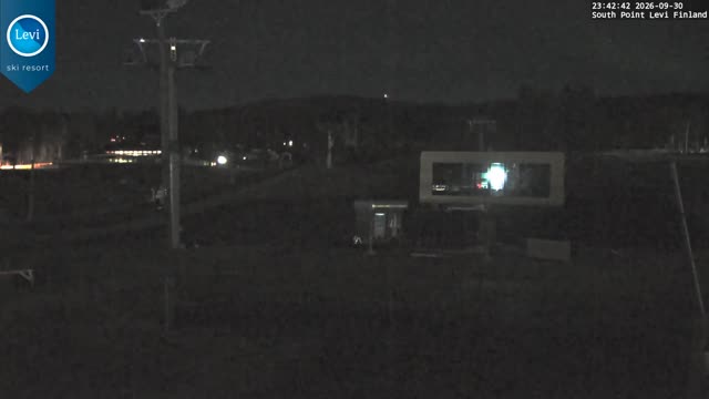 Levi South Point snow cam captured at 30 September 2026 at 11:42 pm GMT+3