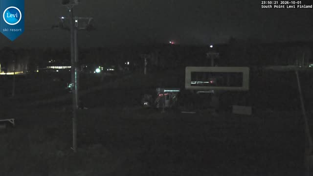 Levi South Point snow cam captured at 1 October 2026 at 11:50 pm GMT+3