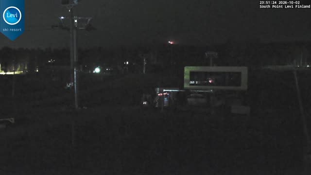 Levi South Point snow cam captured at 2 October 2026 at 11:51 pm GMT+3