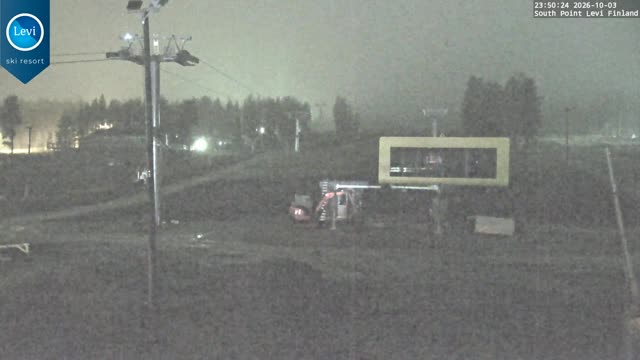 Levi South Point snow cam captured at 3 October 2026 at 11:50 pm GMT+3