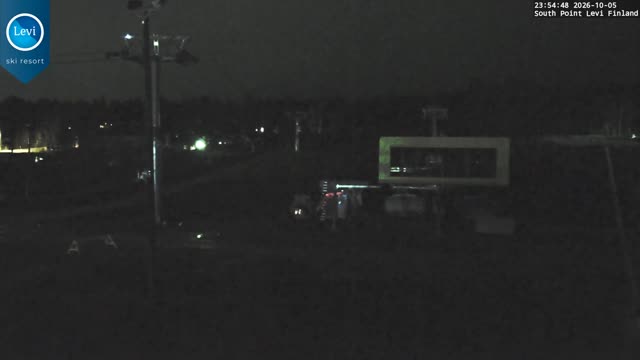 Levi South Point snow cam captured at 5 October 2026 at 11:54 pm GMT+3
