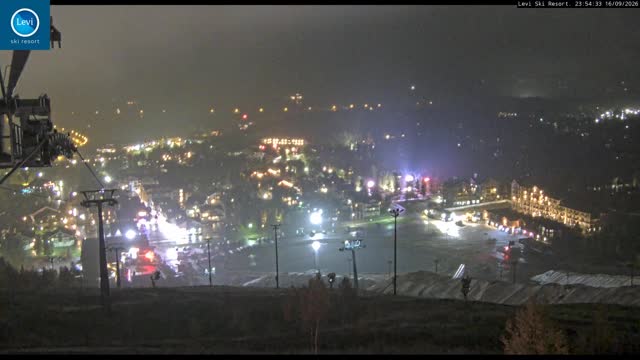 Levi Levi Village snow cam captured at 16 September 2026 at 11:54 pm GMT+3