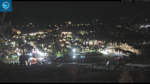 Levi Levi Village snow cam captured at 18 September 2026 at 11:57 pm GMT+3